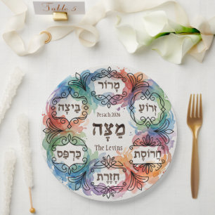 Assiette de Seder de Pâque personnalisée pour tous