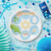 Assiette de Seder pour enfants - Bleue (Fête)
