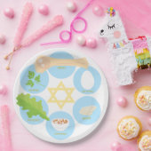 Assiette de Seder pour enfants - Bleue (Fête)
