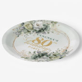 Assiette de style boho pour 80e anniversaire avec (Angle)