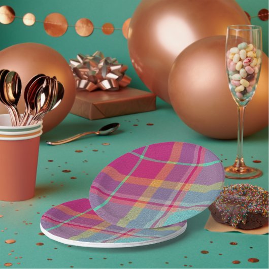 Assiette décorative à carreaux (Multi)