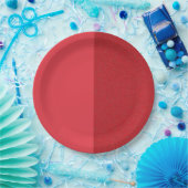 Assiette d'événement Rouge Tomate Two-Tone – Perso (Fête)