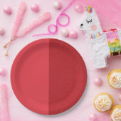Assiette d'événement Rouge Tomate Two-Tone – Perso (Fête)