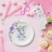 Assiette éléphante pour Baby shower, Anniversaire, (Fête)