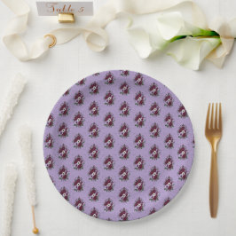 Assiette en carton - Bouquet de Violettes Papieren Bordje