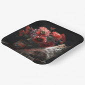 Assiette en carton chat fleur (Angulaire)