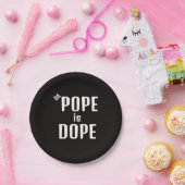 Assiette en carton DA Pope is Dope (Fête)