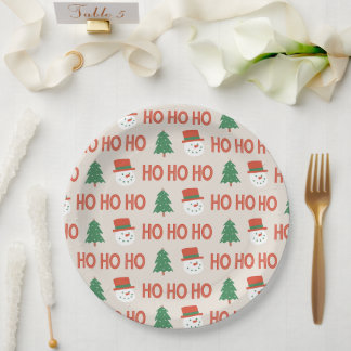 assiette en carton HO  HO  HO