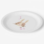 Assiette en carton petit lapin (Angle)
