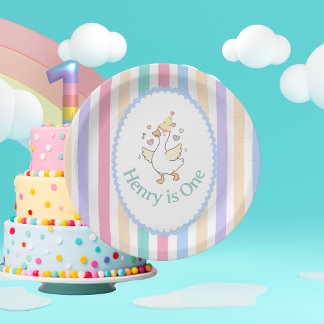 Assiette en carton pour le premier anniversaire de