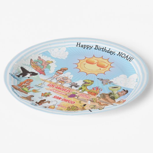 Assiette en carton SoCal (Angle)