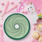 Assiette en carton - Spirale d'illusion d'optique (Fête)