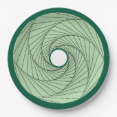 Assiette en carton - Spirale d'illusion d'optique (Devant)