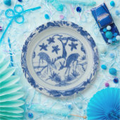 Assiette en faux porcelaine de Chine bleue et blan (Fête)
