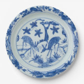 Assiette en faux porcelaine de Chine bleue et blan (Devant)