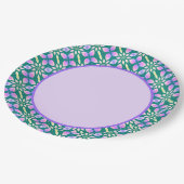 Assiette en papier à impression pastel lumineuse (Angle)