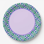 Assiette en papier à impression pastel lumineuse (Devant)