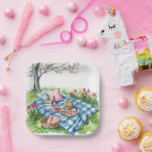Assiette en papier à thème pique-nique (Fête)