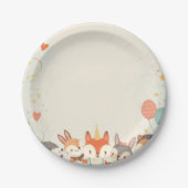 Assiette en papier animal mignon – Conception de f (Devant)