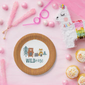 Assiette en Papier Anniversaire Premier "Wild One" (Fête)
