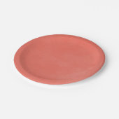 Assiette en papier aquarelle orange pour feuilles  (Angle)