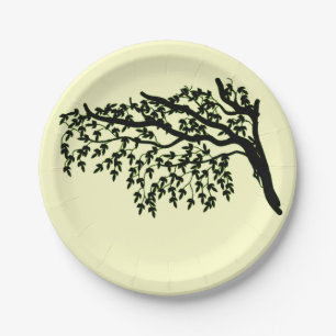 Assiette en papier - Arbre pleureur