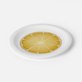 Assiette en papier au citron (Angle)