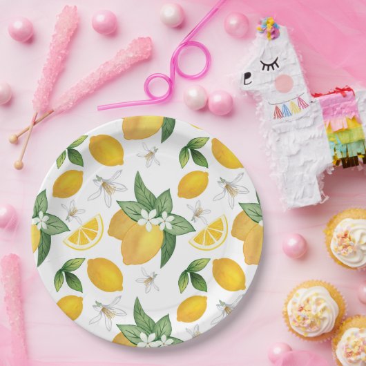 Assiette en papier au citron d'Amalfi (Fête)