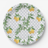 Assiette en papier au citron d'Amalfi (Devant)