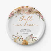 Assiette en papier automnale à la citrouille rusti (Devant)