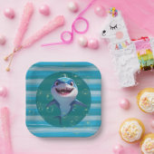 Assiette en papier Baby Shark (Fête)