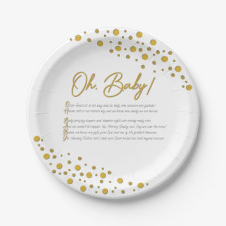 Assiette en papier Baby Shower