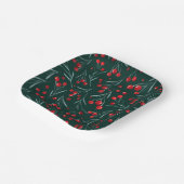 Assiette en papier Baies de Noël rustique – Fête d (Angulaire)