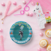 Assiette en papier bébé orque 2-rrifique (Fête)