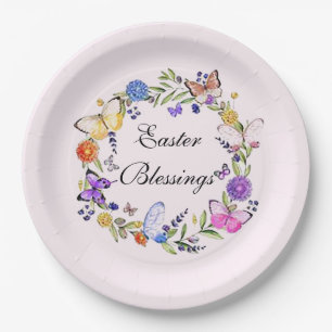 Assiette en papier Bénédictions de Pâques