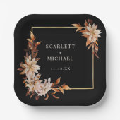 Assiette en papier Black Fall (Recto)