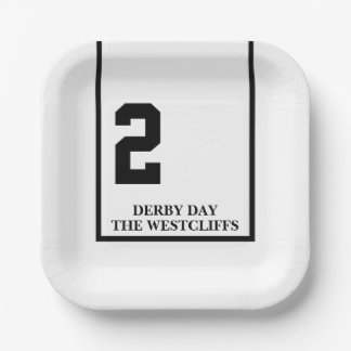 Assiette en papier blanche personnalisée Cheval 2 