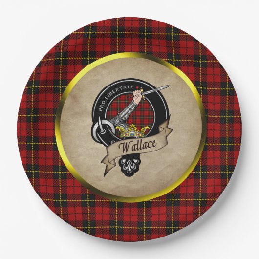 Assiette en papier Blason du Clan Wallace (Devant)