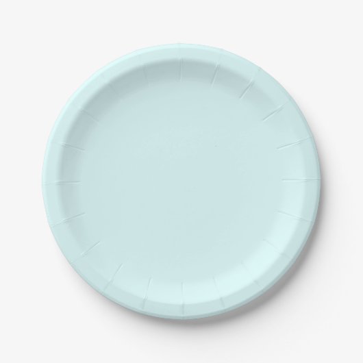 Assiette en Papier Bleu Clair Élégante (Devant)