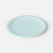 Assiette en Papier Bleu Clair Élégante (Angle)