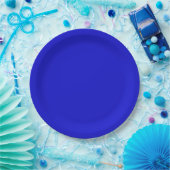 Assiette en papier bleu cobalt (Fête)
