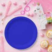 Assiette en papier bleu cobalt (Fête)