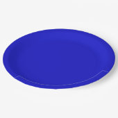 Assiette en papier bleu cobalt (Angle)