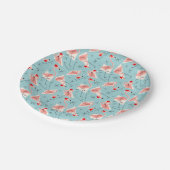 Assiette en papier bleu Flamingo Santas Multi (Angle)