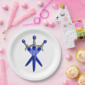 Assiette en papier Bleue Épée Party (Fête)