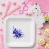 Assiette en papier Blue Orchid (Fête)
