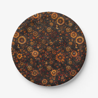 Assiette en papier Bronzage Automne Vignes