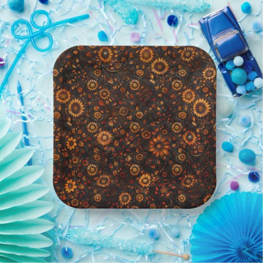 Assiette en papier Bronzage d'automne (Fête)