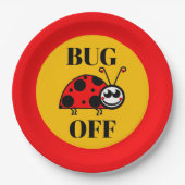 Assiette en papier Bug Off (Devant)