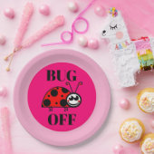 Assiette en papier Bug Off (Fête)